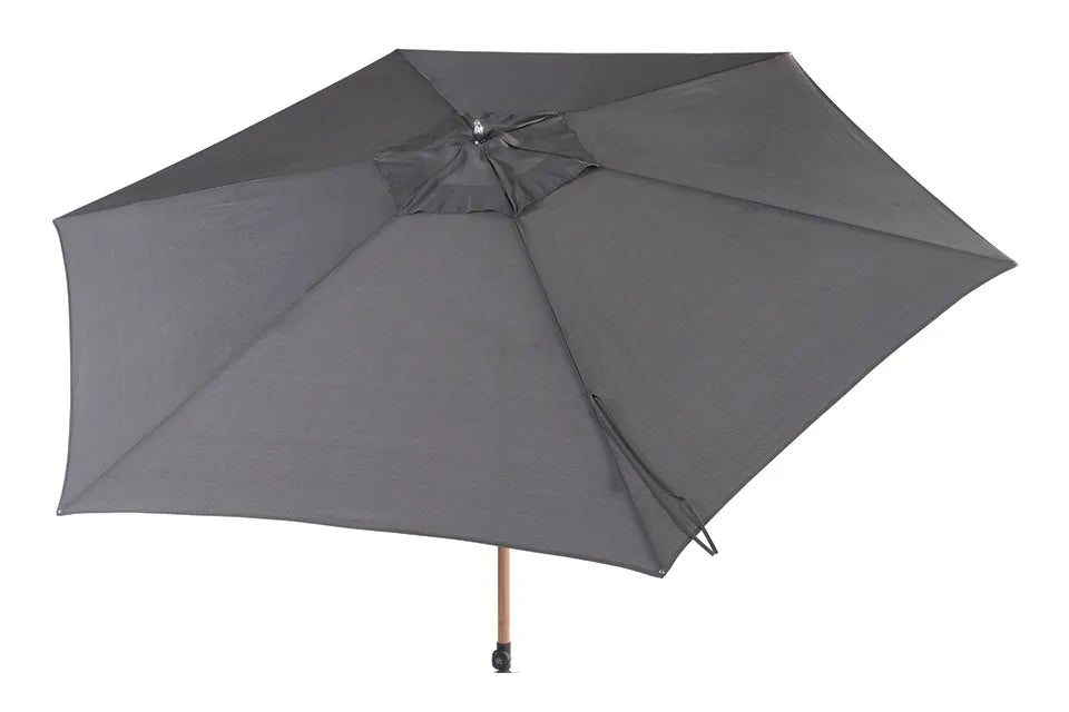4 Seasons Outdoor | Azzurro Parasol Ø300 cm | Wood Look-Charcoal