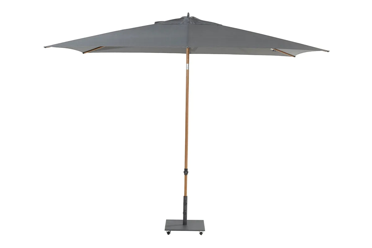 4 Seasons Outdoor | Azzurro Parasol 200 x 300 cm | Wood Look-Charcoal