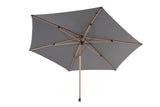 4 Seasons Outdoor | Azzurro Parasol Ø300 cm | Wood Look-Charcoal