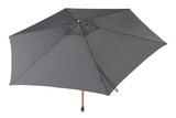 4 Seasons Outdoor | Azzurro Parasol Ø300 cm | Wood Look-Charcoal