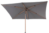 4 Seasons Outdoor | Azzurro Parasol 200 x 300 cm | Wood Look-Charcoal