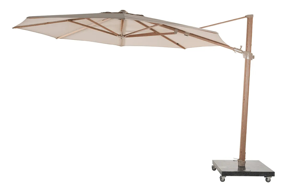 4 Seasons Outdoor | Siesta Premium Parasol Ø350 cm| Zand-Aspect bois