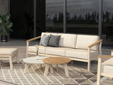 Taste by 4 Seasons | Emma Set de tables basses Ø65 en Ø80 cm | Latte-Ceramic-Teak