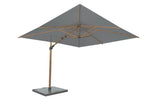 4 Seasons Outdoor | Siesta Premium Sonnenschirm 300 x 300 cm | Holzoptik-Charcoal