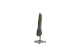 4 Seasons Outdoor | Siesta Premium Sonnenschirm 300 x 300 cm | Holzoptik-Charcoal