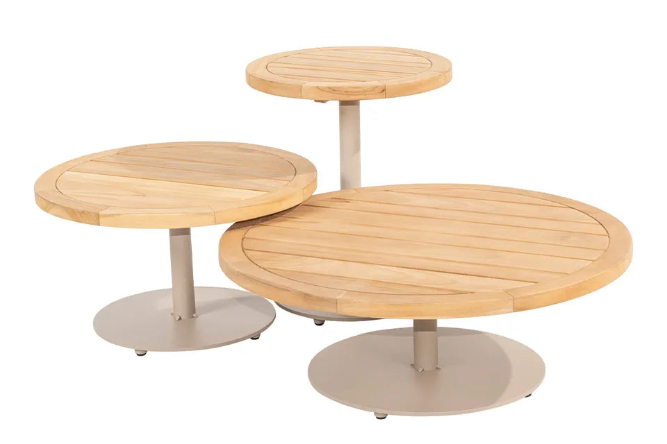 4 Seasons Outdoor | Volta Couchtisch Teak Ø60 cm x 35(h) cm | Latte