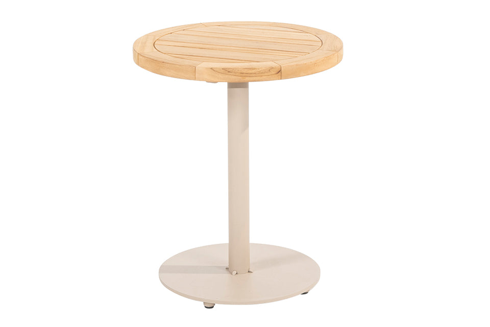 4 Seasons Outdoor | Volta Bijzettafel Teak Ø45 cm x 55(h) cm | Latte